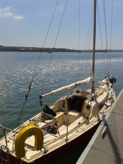 A quick snap of the racing yacht (Ellloco) taken when we made a quick stop in Milford